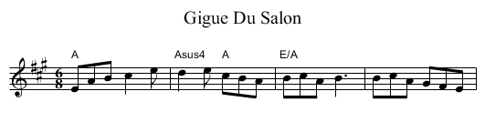 Gigue Du Salon - staff notation