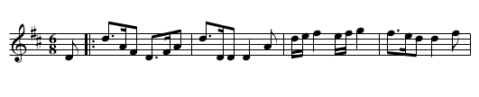Gigue efter Johan Eric Blomgren - staff notation