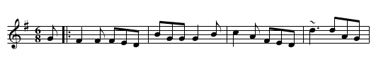 Gigue en sol - staff notation