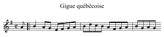 Gigue québécoise - staff notation