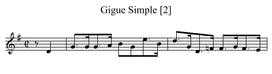 Gigue Simple [2] - staff notation