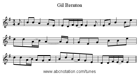 Gil Brenton - staff notation
