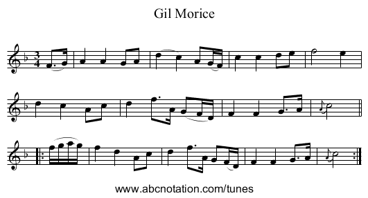 Gil Morice - staff notation