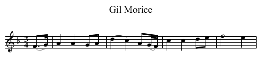 Gil Morice - staff notation