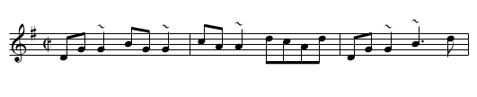 Gilbert Clancy's - staff notation