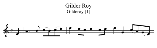 Gilder Roy - staff notation