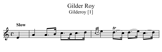 Gilder Roy - staff notation