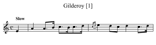 Gilderoy [1] - staff notation
