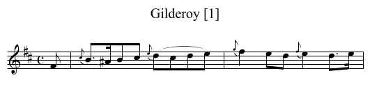 Gilderoy [1] - staff notation