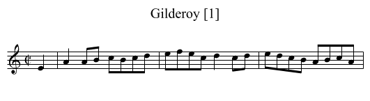 Gilderoy [1] - staff notation