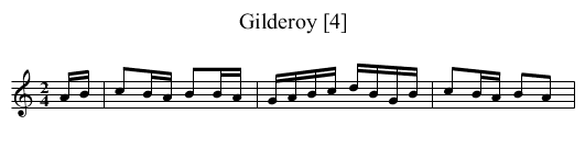 Gilderoy [4] - staff notation