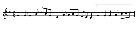 Gilla Machree - staff notation