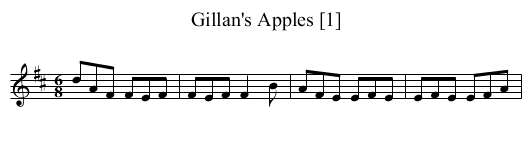 Gillan's Apples [1] - staff notation
