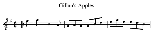 Gillan's Apples - staff notation