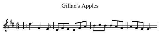 Gillan's Apples - staff notation