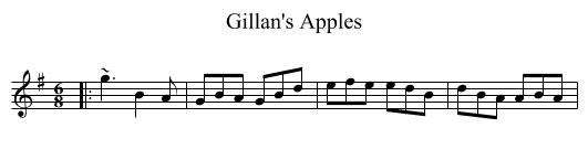 Gillan's Apples - staff notation