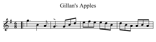 Gillan's Apples - staff notation