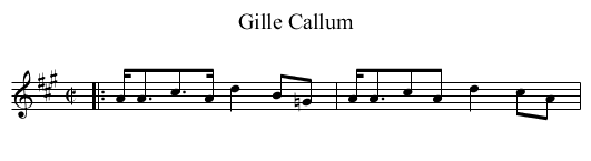 Gille Callum - staff notation