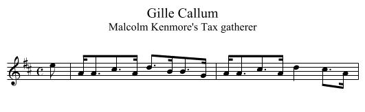 Gille Callum - staff notation