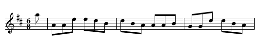Gille dubh sùgach, An - staff notation