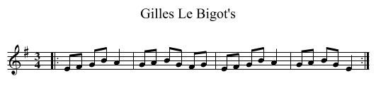 Gilles Le Bigot's - staff notation