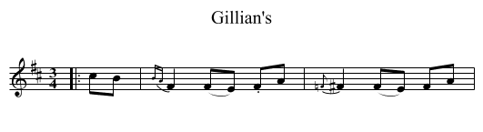 Gillian's - staff notation