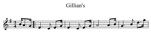 Gillian's - staff notation