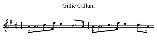 Gillie Callum - staff notation