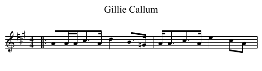 Gillie Callum - staff notation