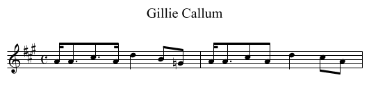 Gillie Callum - staff notation