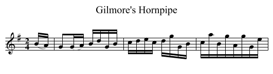 Gilmore's Hornpipe - staff notation