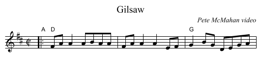 Gilsaw - staff notation
