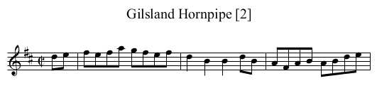 Gilsland Hornpipe [2] - staff notation