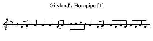 Gilsland's Hornpipe [1] - staff notation
