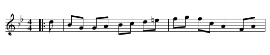 Gin I had a Bonny Lass - staff notation