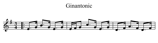 Ginantonic - staff notation