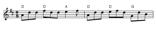Gingerhog's No.2 - staff notation