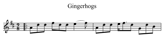 Gingerhogs - staff notation