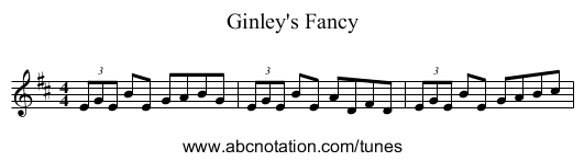 Ginley's Fancy - staff notation