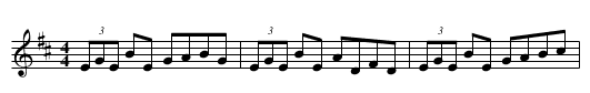 Ginley's Fancy - staff notation