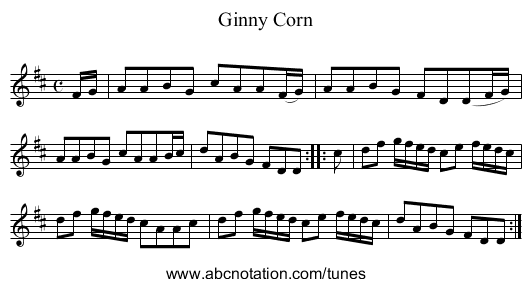 Ginny Corn - staff notation