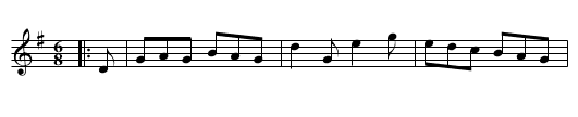 Ginyes(?) Gigg (with seconds). JBut.142 - staff notation