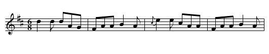 Giolla na Dayhie - staff notation