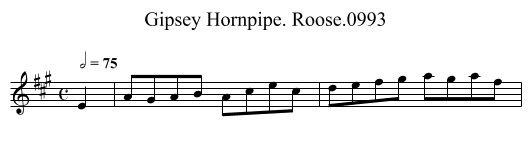 Gipsey Hornpipe. Roose.0993 - staff notation
