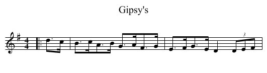 Gipsy's - staff notation