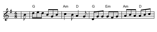 Girl in Green, The - staff notation
