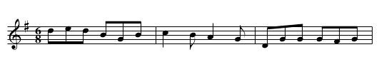 Girl in Green, The - staff notation