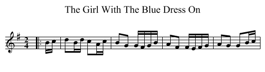 Girl With The Blue Dress On, The  - staff notation