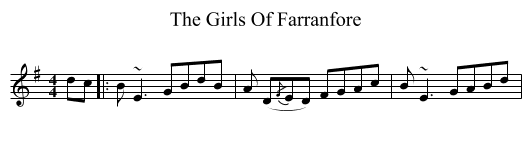 Girls Of Farranfore, The  - staff notation