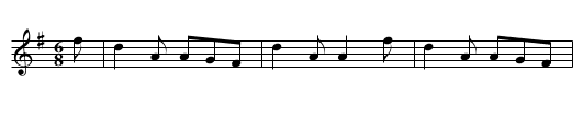 Girvan Water, a Jig - staff notation
